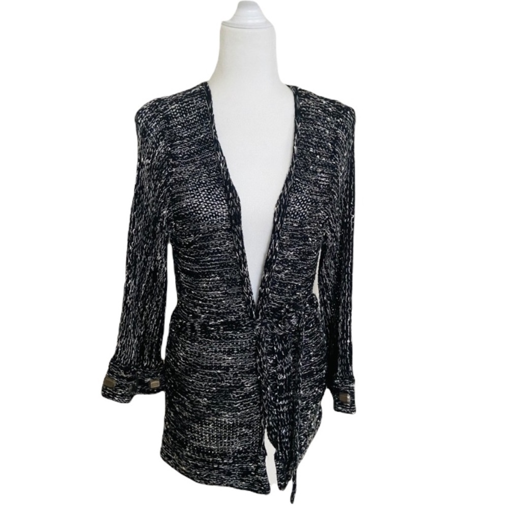 BCBGMaxAzria Wrap Tie Knit Sweater Cardigan